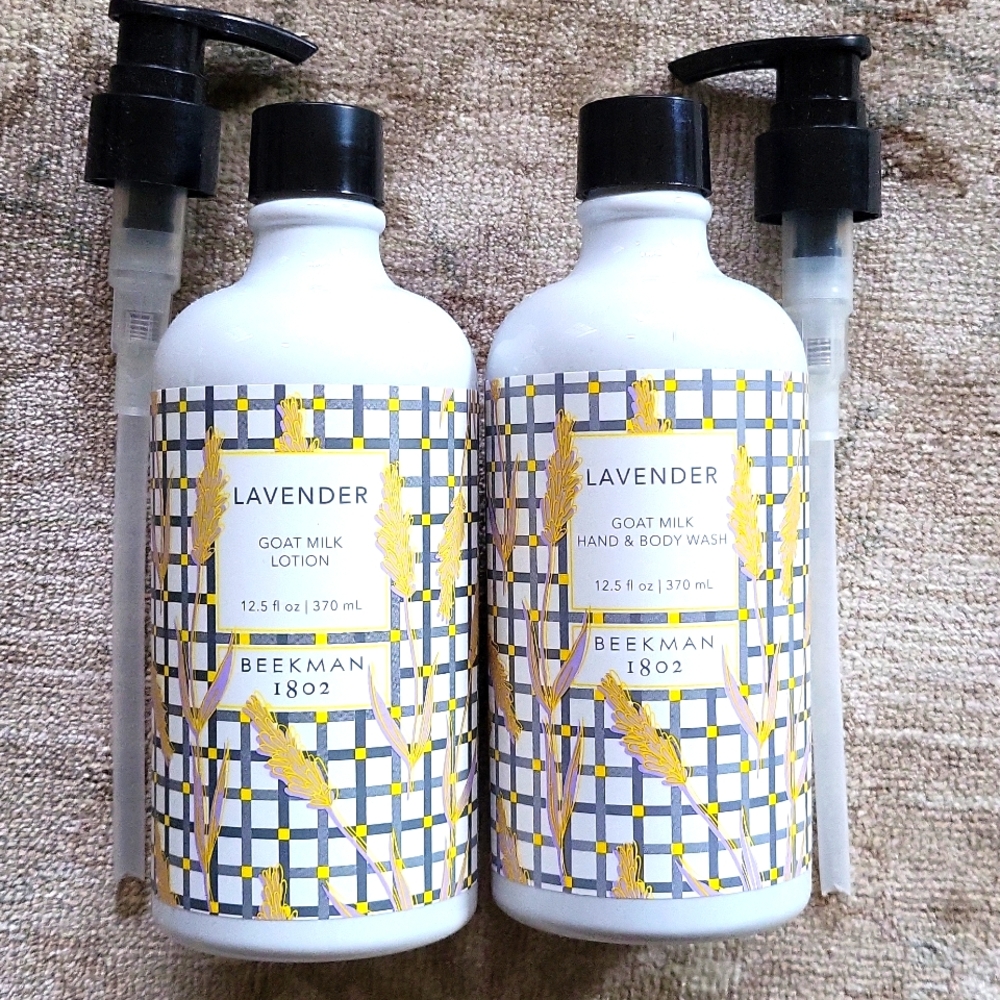Beekman 1802 Goat Milk Lavendar Body Wash and Lotion